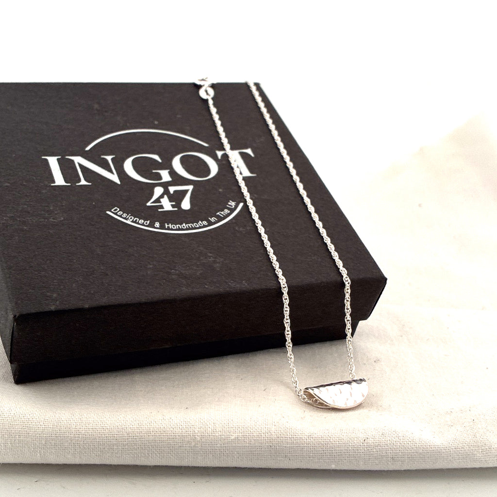 Formed Polished Sterling Silver Pendant Necklace