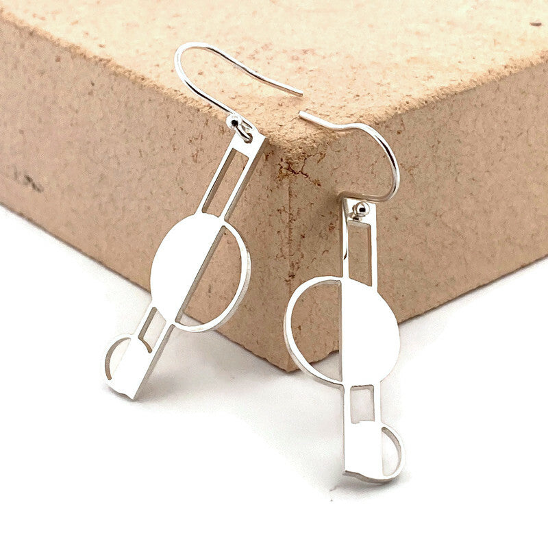 Essentials Shadow Phase Sterling Silver Earrings