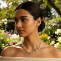 Chunky Sterling Silver Necklace - Outdoor Square