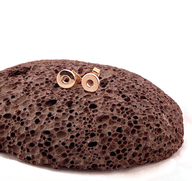 9ct Gold Circular Stud Earrings