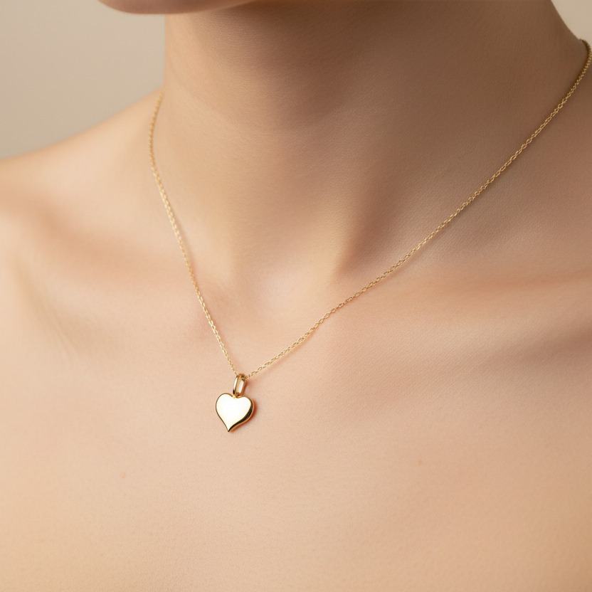Heart Pendant on Model