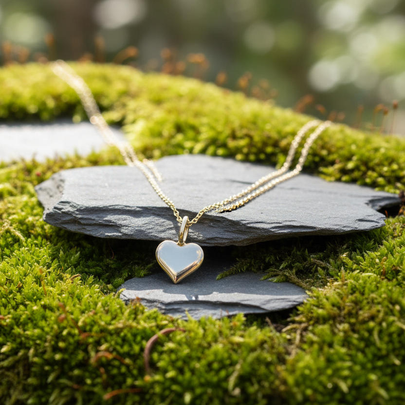 Heart Pendant Outdoors