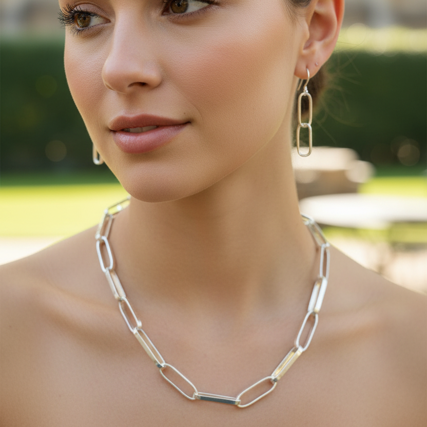Paper Clip Chain Set – On Model