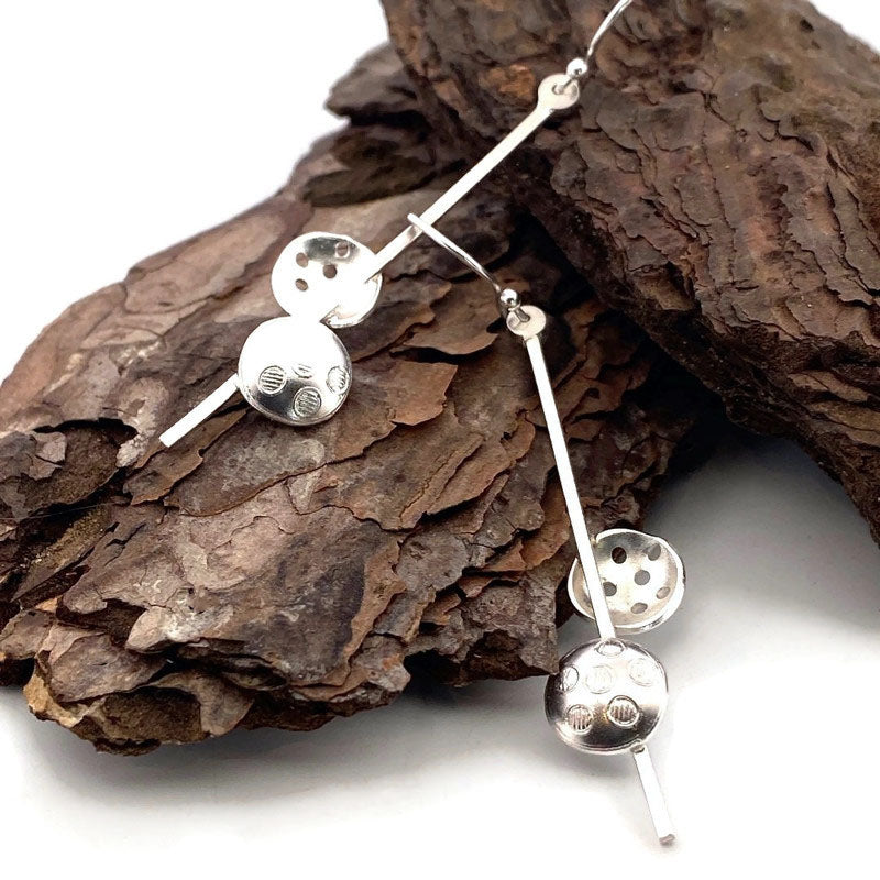 Pendulum Sterling Silver Earrings