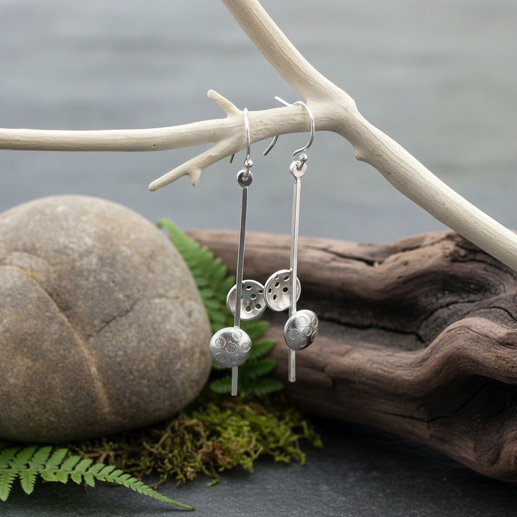 Pendulum Sterling Silver Earrings