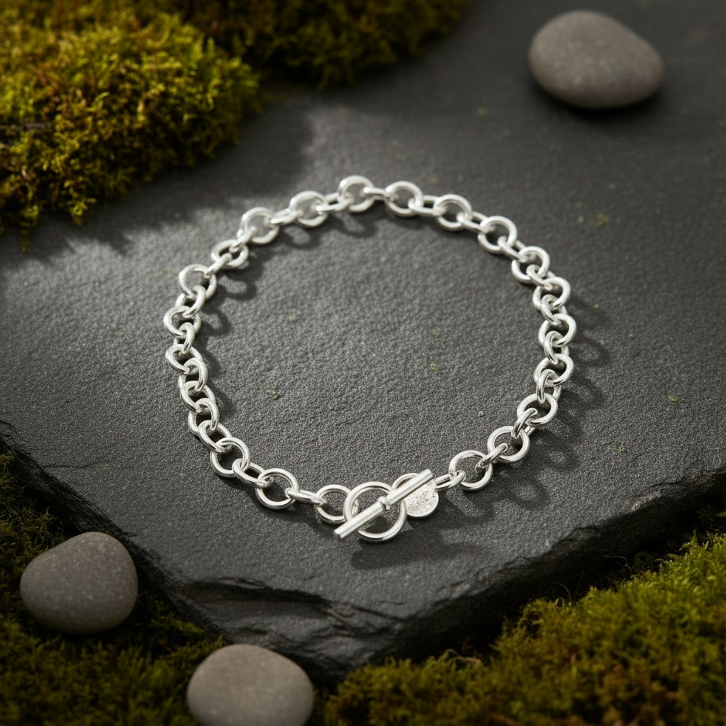 Sterling Silver Necklace - Neatly Arranged Outdoors