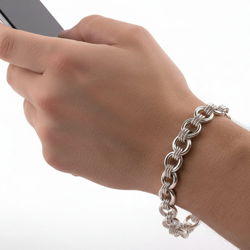 Triple Link  Chunky Unisex Bracelet